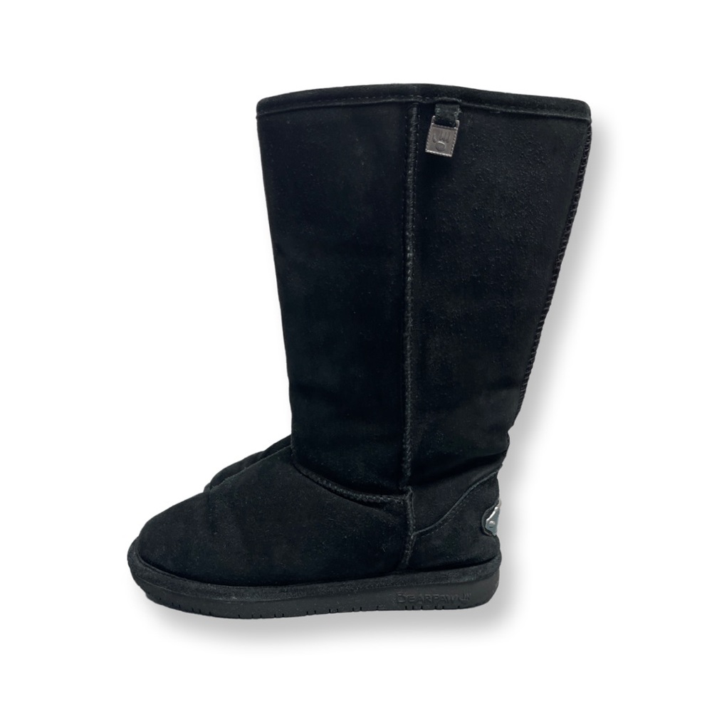 BearPaw Bianca Tall Suede Boots Women’s 6 Black
